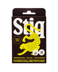 Parches para granos Stiq Patches con tecnología hidrocoloide y forma de estrella amarilla, 30 parches por envase (lemon drop)